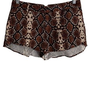 BCBGMaxAzria Snake Print Brown Shorts Size XS